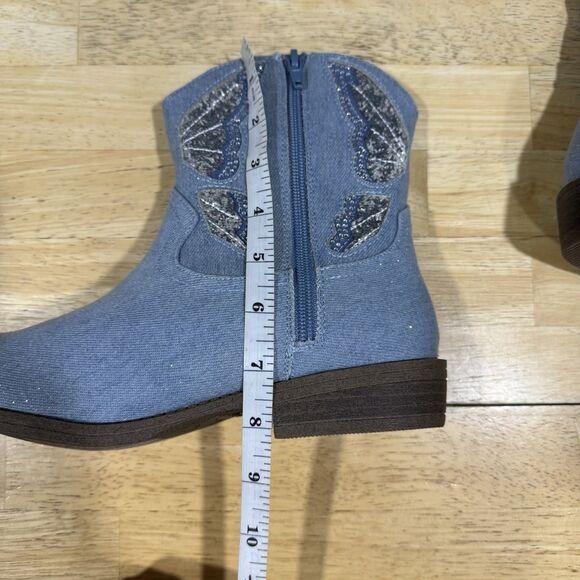 Madden Girl Misses Girls' MTINAA Denim Rhinestone Cowboy Short Boots Size 5 NEW - Picture 12 of 13